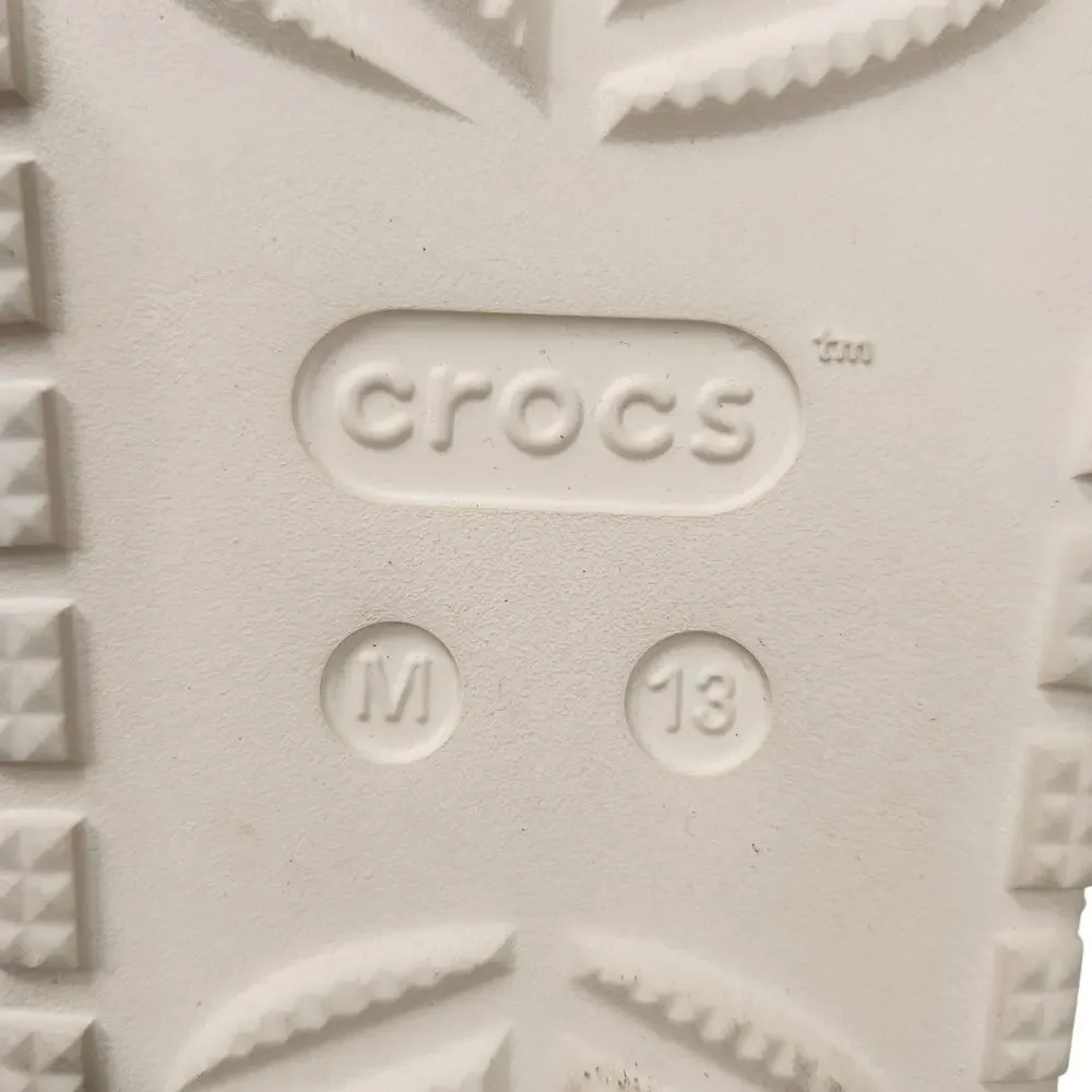 Crocs Men's Cream Slides Sandals Size 13
